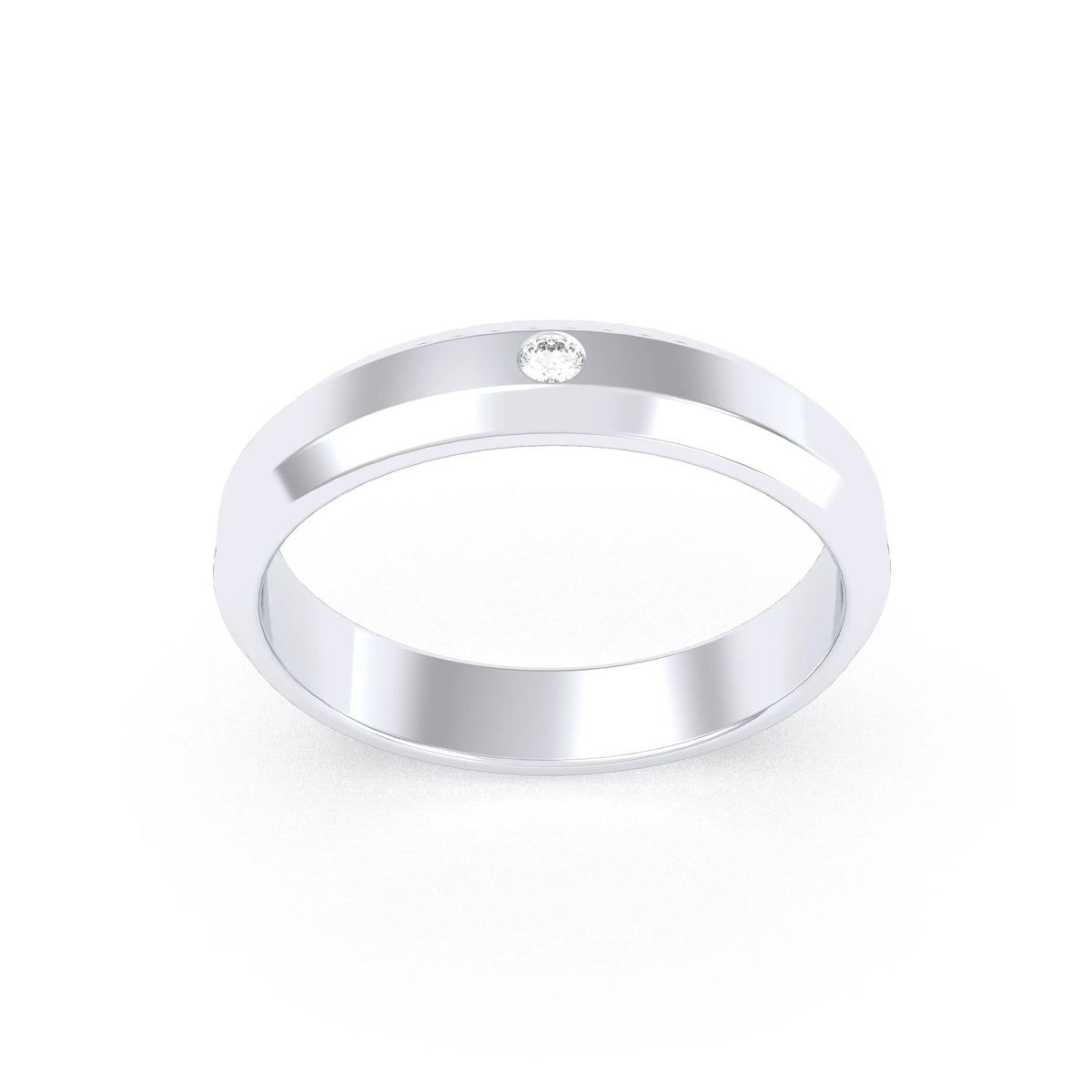 Bague Elisa Architecte biseautée en argent 950 – pierre fine ou précieuse au choix