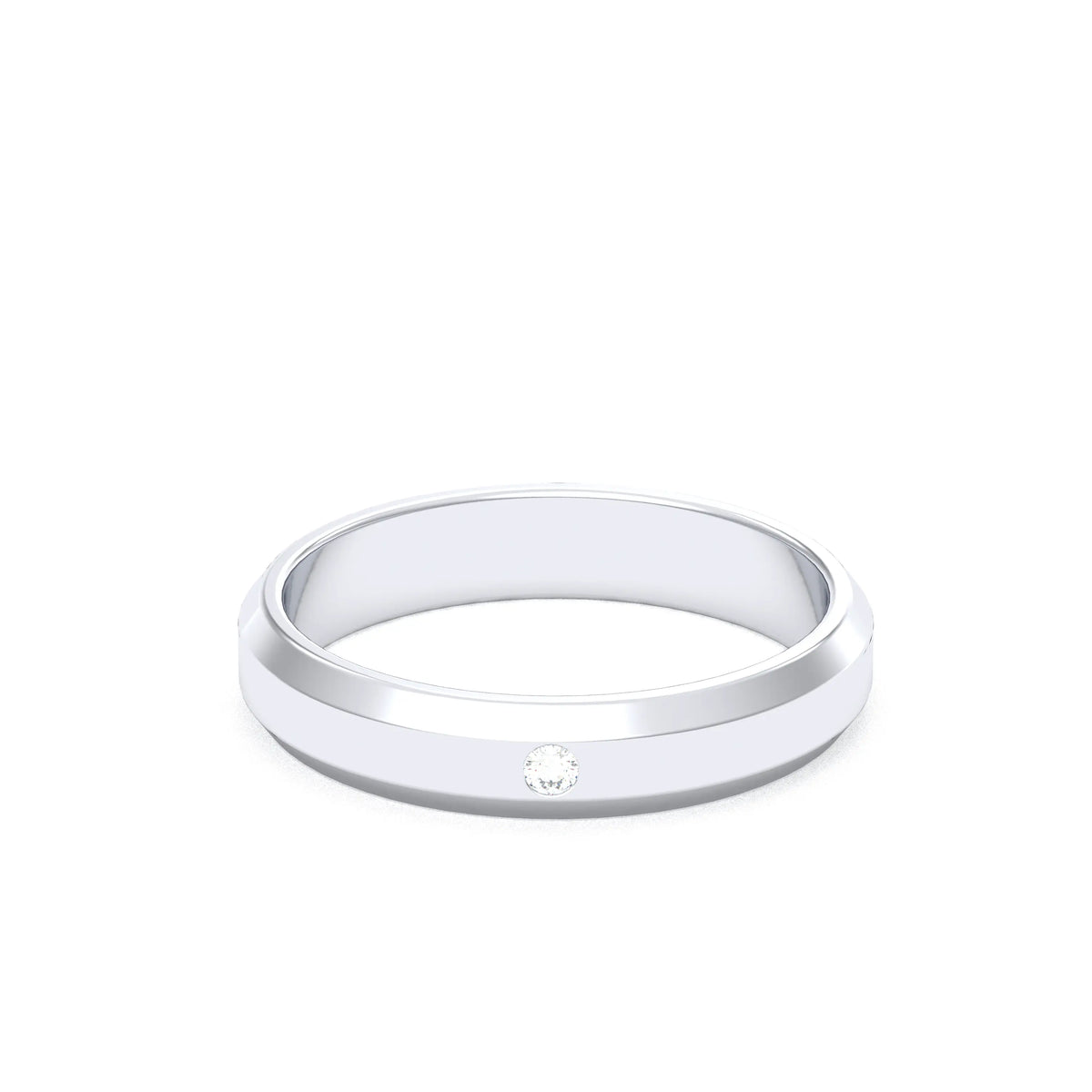 Bague Elisa Architecte biseautée en argent 950 – pierre fine ou précieuse au choix
