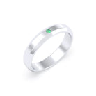 Bague Elisa Architecte biseautée en argent 950 – pierre fine ou précieuse au choix Emeraude