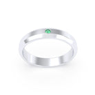 Bague Elisa Architecte biseautée en argent 950 – pierre fine ou précieuse au choix