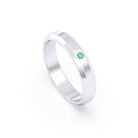 Bague Elisa Architecte biseautée en argent 950 – pierre fine ou précieuse au choix