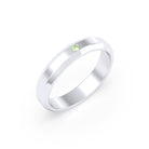 Bague Elisa Architecte biseautée en argent 950 – pierre fine ou précieuse au choix Péridot