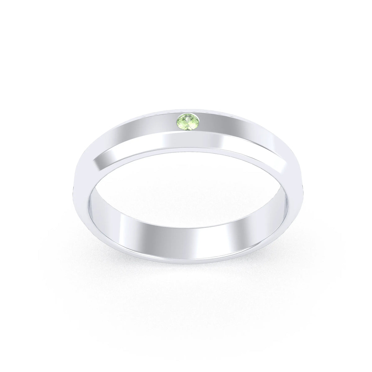 Bague Elisa Architecte biseautée en argent 950 – pierre fine ou précieuse au choix