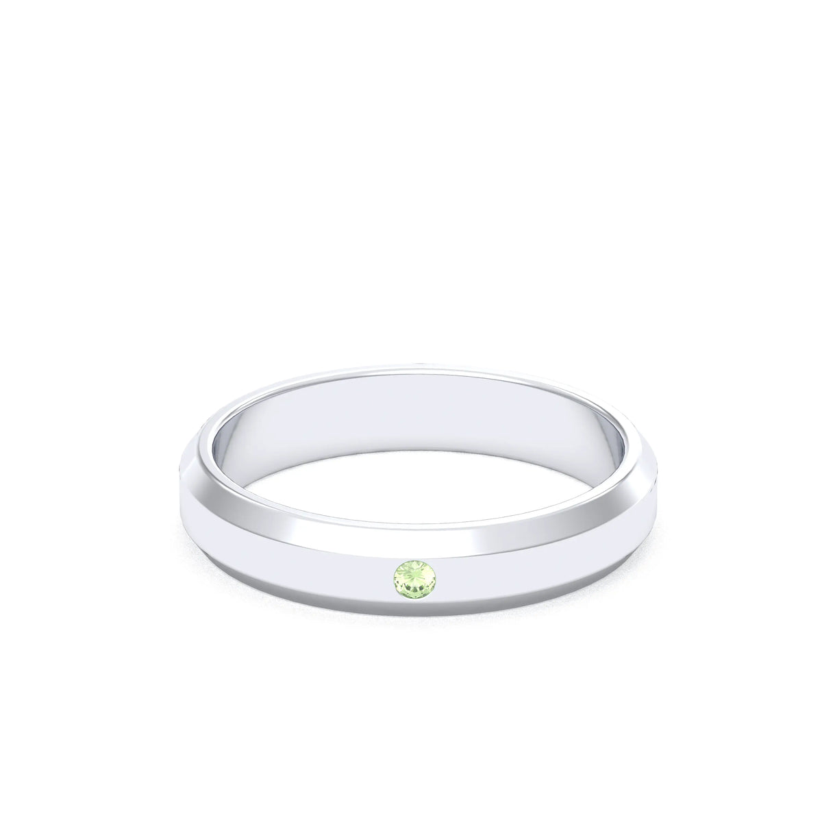 Bague Elisa Architecte biseautée en argent 950 – pierre fine ou précieuse au choix