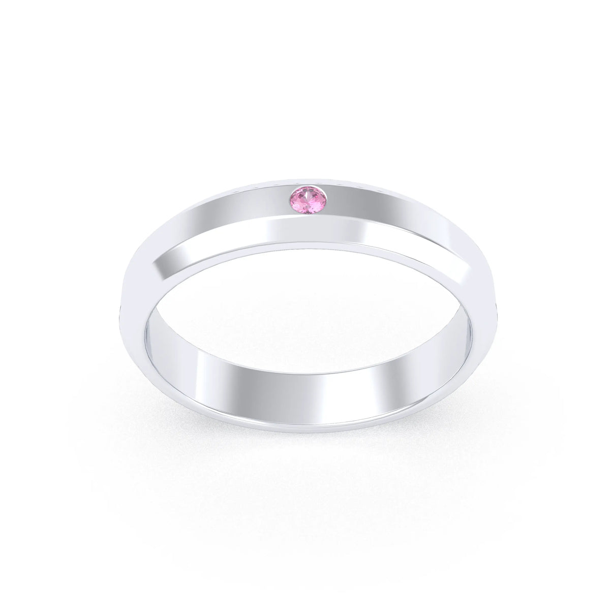 Bague Elisa Architecte biseautée en argent 950 – pierre fine ou précieuse au choix