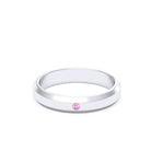 Bague Elisa Architecte biseautée en argent 950 – pierre fine ou précieuse au choix