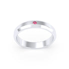 Bague Elisa Architecte biseautée en argent 950 – pierre fine ou précieuse au choix