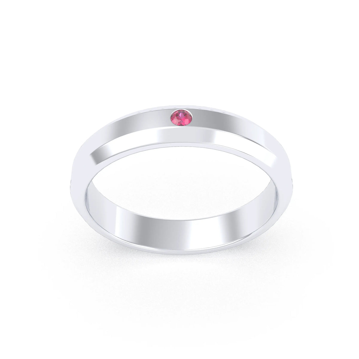 Bague Elisa Architecte biseautée en argent 950 – pierre fine ou précieuse au choix