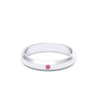 Bague Elisa Architecte biseautée en argent 950 – pierre fine ou précieuse au choix