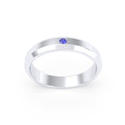 Bague Elisa Architecte biseautée en argent 950 – pierre fine ou précieuse au choix