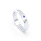 Bague Elisa Architecte biseautée en argent 950 – pierre fine ou précieuse au choix