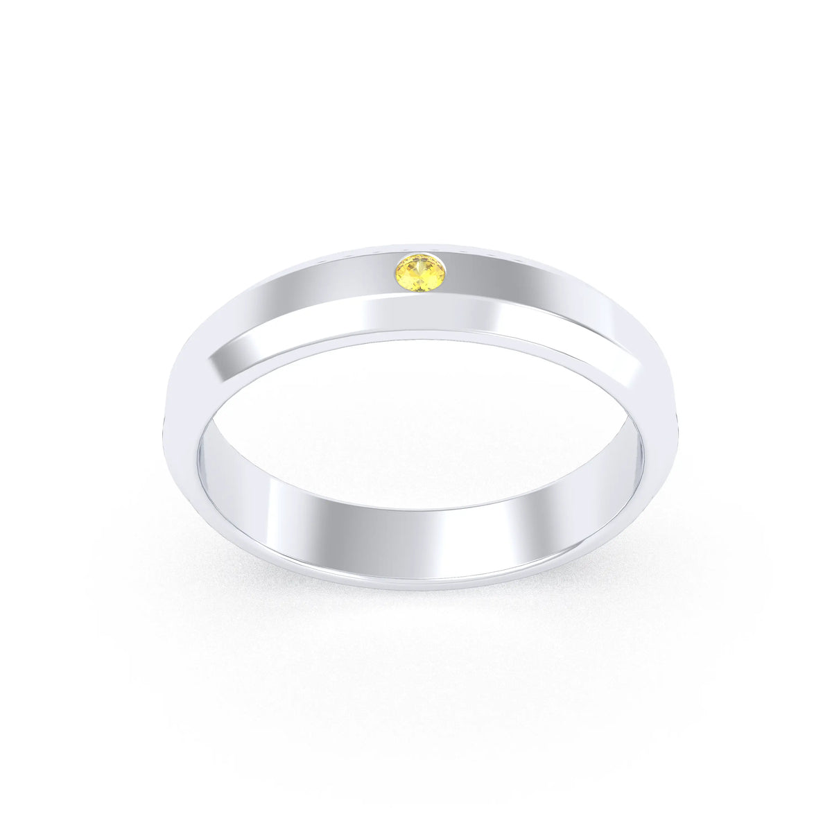 Bague Elisa Architecte biseautée en argent 950 – pierre fine ou précieuse au choix