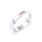 Bague Elisa Architecte biseautée en argent 950 – pierre fine ou précieuse au choix Saphir orange