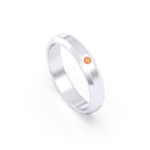 Bague Elisa Architecte biseautée en argent 950 – pierre fine ou précieuse au choix