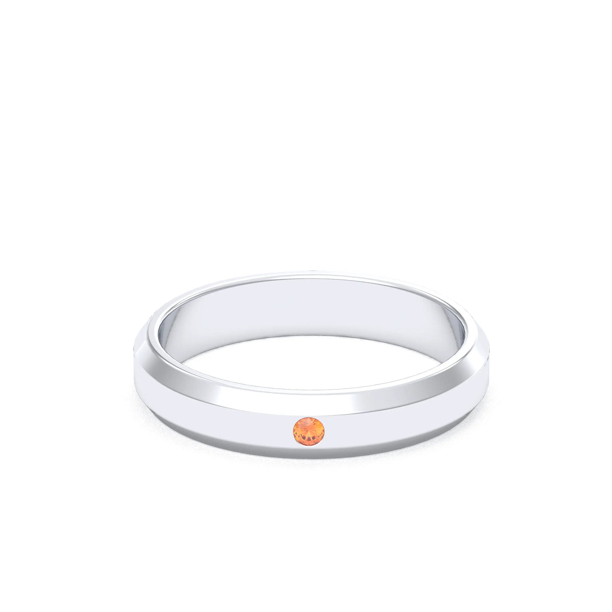 Bague Elisa Architecte biseautée en argent 950 – pierre fine ou précieuse au choix