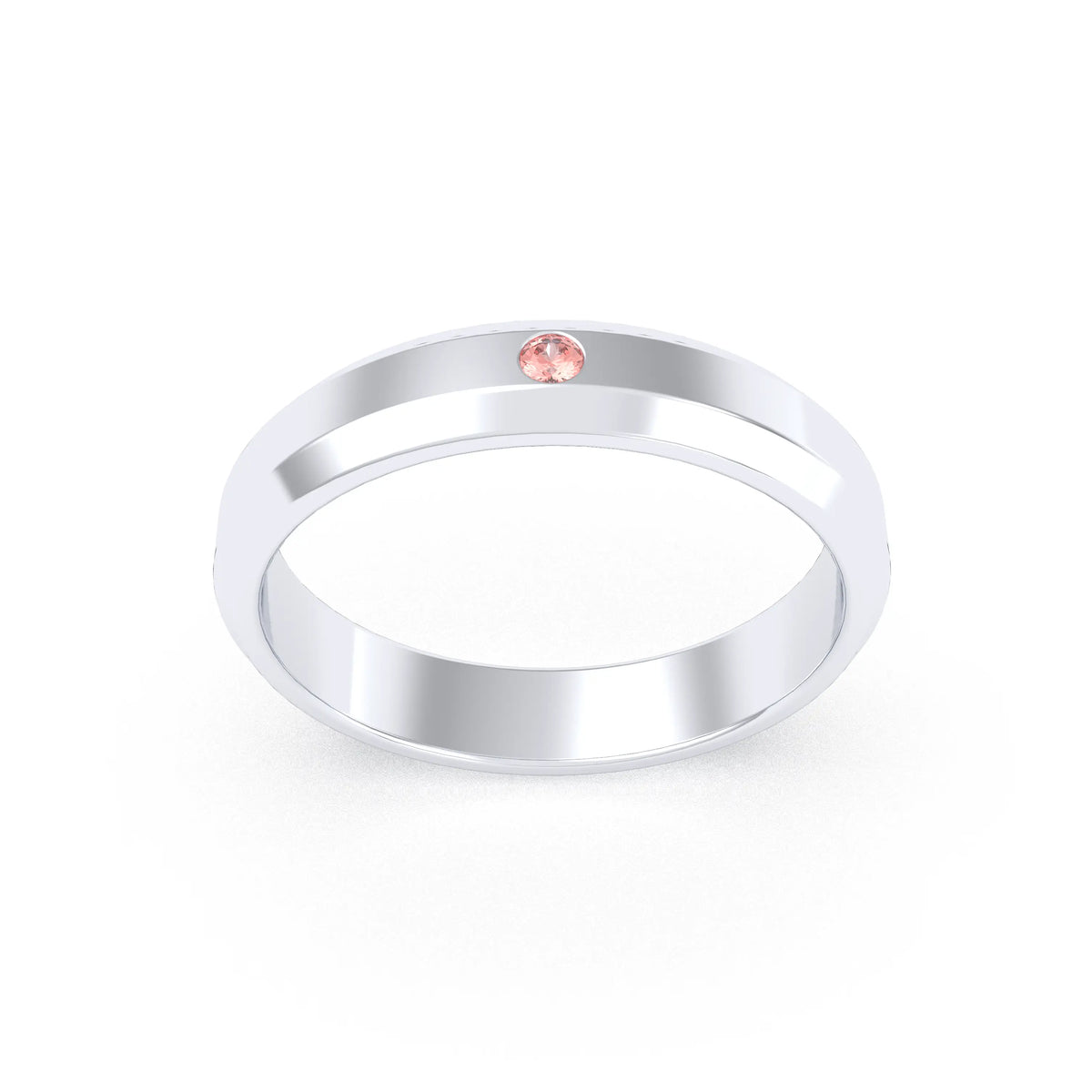 Bague Elisa Architecte biseautée en argent 950 – pierre fine ou précieuse au choix