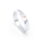 Bague Elisa Architecte biseautée en argent 950 – pierre fine ou précieuse au choix