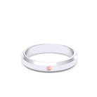 Bague Elisa Architecte biseautée en argent 950 – pierre fine ou précieuse au choix