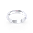 Bague Elisa Architecte biseautée en argent 950 – pierre fine ou précieuse au choix