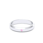 Bague Elisa Architecte biseautée en argent 950 – pierre fine ou précieuse au choix