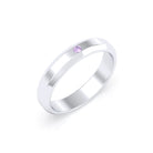 Bague Elisa Architecte biseautée en argent 950 – pierre fine ou précieuse au choix Saphir violet