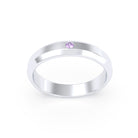Bague Elisa Architecte biseautée en argent 950 – pierre fine ou précieuse au choix