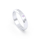 Bague Elisa Architecte biseautée en argent 950 – pierre fine ou précieuse au choix