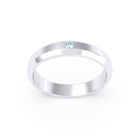 Bague Elisa Architecte biseautée en argent 950 – pierre fine ou précieuse au choix