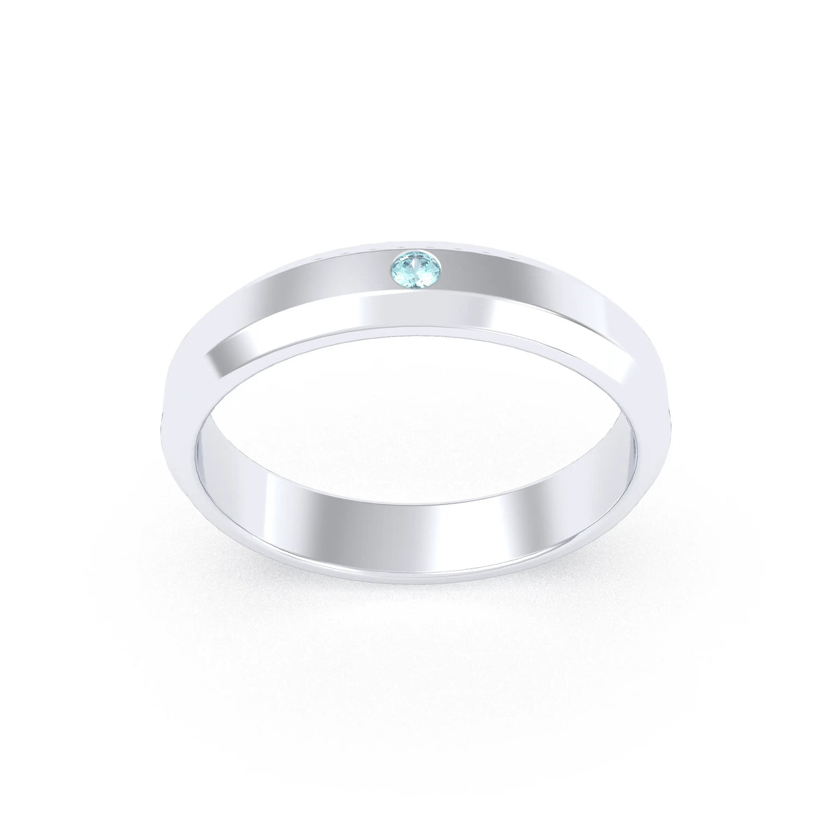 Bague Elisa Architecte biseautée en argent 950 – pierre fine ou précieuse au choix