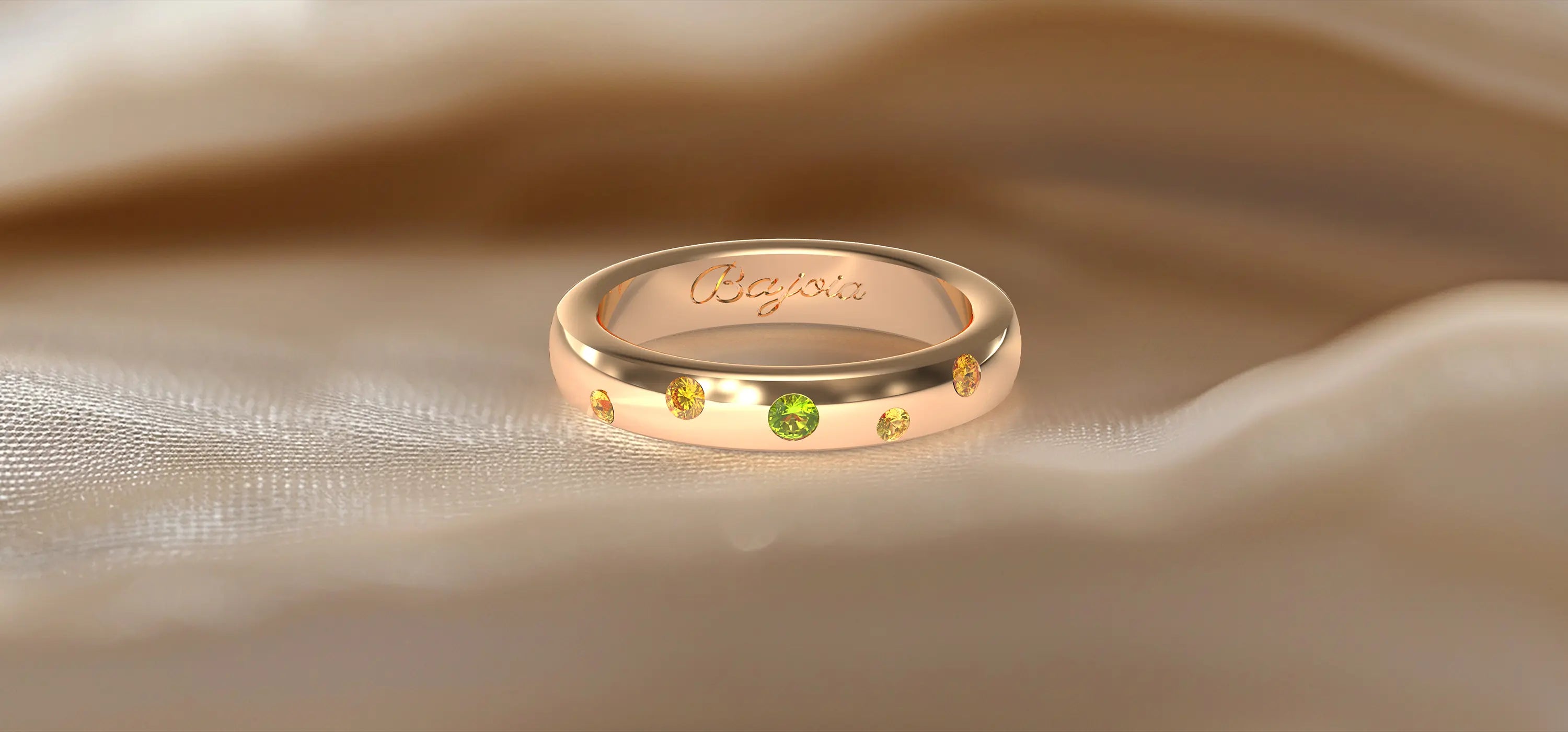 Collection Elisa : Bagues en Or 18 carats et Argent 950 serties de pierres fines et précieuses colorées - Joaillerie Bajoia Paris