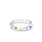 Bague Elisa en or blanc 18 carats – pierres fines et précieuses au choix
