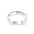 Bague Elisa en or blanc 18 carats – pierres fines et précieuses au choix