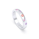 Bague Elisa en or blanc 18 carats – pierres fines et précieuses au choix