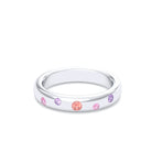 Bague Elisa en or blanc 18 carats – pierres fines et précieuses au choix