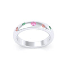 Bague Elisa en or blanc 18 carats – pierres fines et précieuses au choix