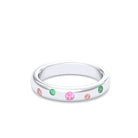 Bague Elisa en or blanc 18 carats – pierres fines et précieuses au choix