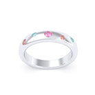 Bague Elisa en or blanc 18 carats – pierres fines et précieuses au choix