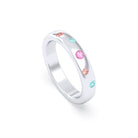 Bague Elisa en or blanc 18 carats – pierres fines et précieuses au choix