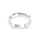 Bague Elisa en or blanc 18 carats – pierres fines et précieuses au choix