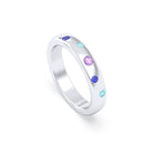 Bague Elisa en or blanc 18 carats – pierres fines et précieuses au choix