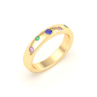 Bague Elisa en or jaune 18 carats – pierres fines et précieuses au choix Émeraudes - Saphirs bleus - Saphirs violets