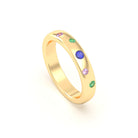 Bague Elisa en or jaune 18 carats – pierres fines et précieuses au choix