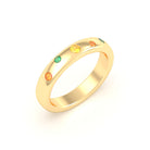 Bague Elisa en or jaune 18 carats – pierres fines et précieuses au choix Émeraudes - Saphirs jaunes - Grenats mandarin