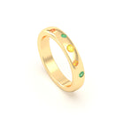 Bague Elisa en or jaune 18 carats – pierres fines et précieuses au choix