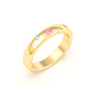Bague Elisa en or jaune 18 carats – pierres fines et précieuses au choix Tourmalines paraiba - Saphirs jaunes - Saphirs roses