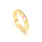 Bague Elisa en or jaune 18 carats – pierres fines et précieuses au choix