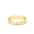 Bague Elisa en or jaune 18 carats – pierres fines et précieuses au choix