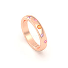Bague Elisa en or rose 18 carats – pierres fines et précieuses au choix