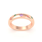 Bague Elisa en or rose 18 carats – pierres fines et précieuses au choix