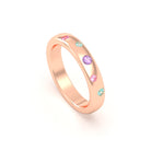 Bague Elisa en or rose 18 carats – pierres fines et précieuses au choix